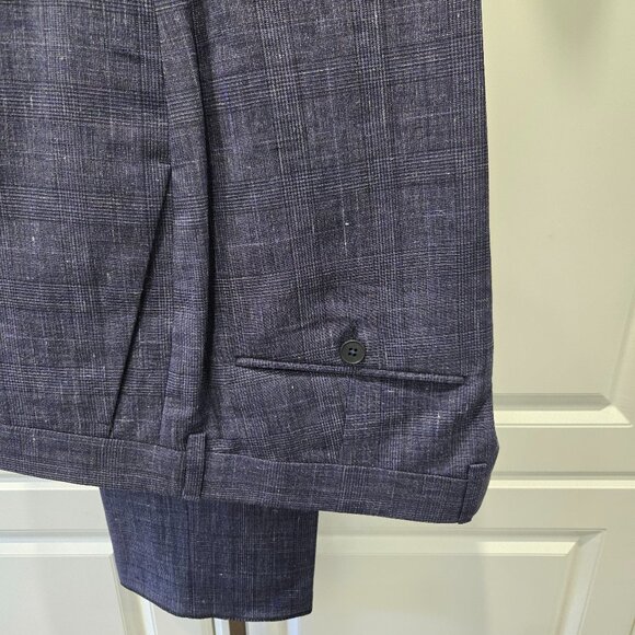 ZEGNA Linen/Wool Single-Breasted Plaid Suit - Picture 11 of 16